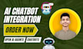 integrate custom ai chatbot window in your website