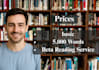 review your book with a critical eye and deliver feedback that adds value to you