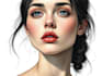 draw semi realistic portrait illustration