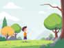 create a digital vector flat character illustration for you