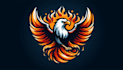 do eagle phoenix hawk fire burning flame mascot logo design