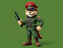draw military character mascot
