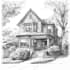 pencil or watercolor sketch your house