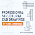 create professional structural autocad drawings and details