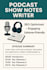 podcast show notes writing