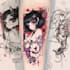 comic cartoon anime tattoo design