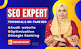 do on page and technical SEO, website audit, google search console indexing
