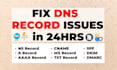 setup or fix a, cname, dns, spf, dkim, dmarc, mx, txt, email hosting settings
