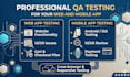 do qa manual testing for websites, apps, and software with bug reports
