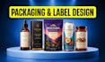 do brand product packaging box design, supplement label, bottle, pouch design