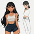 draw anime style character full body