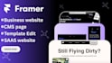 edit framer template design responsive saas business cms framer landing page web