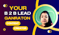 do b2b lead generation, marketing, or promotion for email list data entry