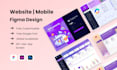 create modern figma website design with clean UI UX mockups