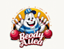 design high qualityt bowling mascot logo with creative c
