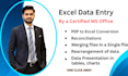 do excel data entry, reconciliation, PDF to excel data entry