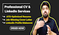 write professional CV, ats resume, cover letter and optimized linkedin profile