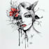 create a unique custom tattoo design in black and white