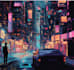 do futuristic cyberpunk city and sci fi concept art