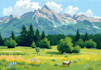 paint impressionism landscape in digital oil painting