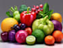 illustrate digitally realistic fruits or veggies
