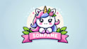 do awesome cute unicorn mascot logo design