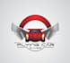 design elegant flying car games logo