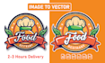 do vector tracing, redraw, recreate your logo within 2 hours