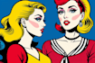 draw a retro pop art roy lichtenstein style