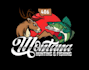 draw mountain hiking hunting fishing logo design