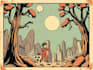 draw a retro vintage comic illustration