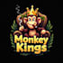 do awesome monkey smoking king mascot logo design