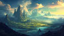 paint detailed, fantasy landscape, background