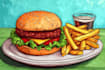 create food pop art in may style