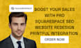 professional squarespace SEO services website deisgn redesign printful