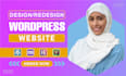 design redesign wordpress website, website development as a full stack developer