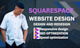 do modern squarespace website design, redesign squarespace