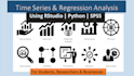 do time series and regression analysis in r, python, spss, excel, google colab