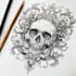 make a realistic black and white tattoo design for you