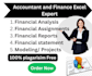 do accounting and finance assignments, financial analysis report, excel projects