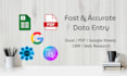 complete fast and accurate data entry in excel, google sheets, or CRM
