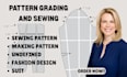 grade sewing pattern into multiple sizes for clothing pattern