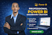 interactive power bi dashboards, KPI, dax, power query