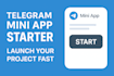 set up a basic telegram mini app boilerplate for you