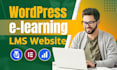 create lms website, tutor lms, learndash, elearning website, school website