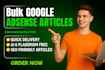 write 40 bulk SEO friendly articles for adsense approval