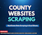 scrape fresh property data and case records from county websites