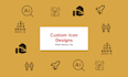 design, modern, minimal and custom icon designs