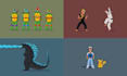 create pixel art character design animation sprites sprite sheet game art assets