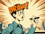 draw a retro vintage comic illustration
